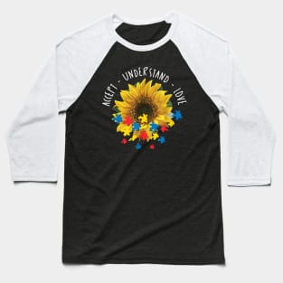 Autism Awareness Shirt Sunflower Lover Gift Baseball T-Shirt